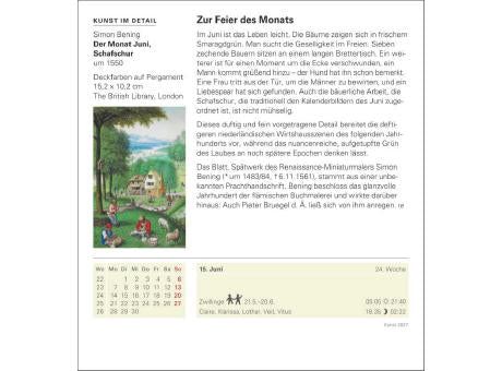 Kunst Tagesabreißkalender