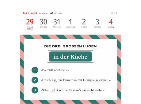 Die drei großen Lügen Premium-Postkartenkalender