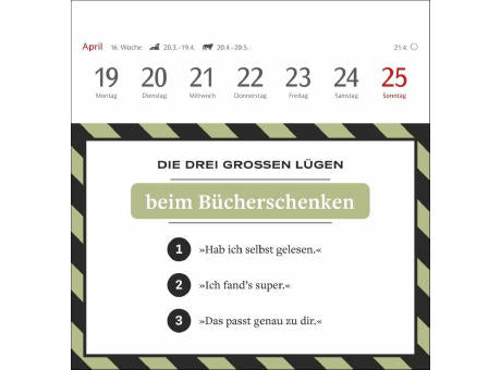 Die drei großen Lügen Premium-Postkartenkalender