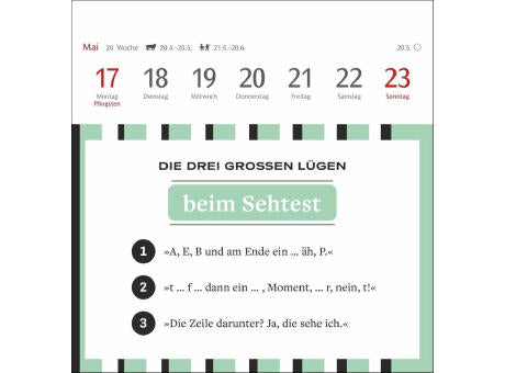 Die drei großen Lügen Premium-Postkartenkalender