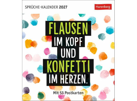 Positive-Sprüche-Kalender Postkartenkalender