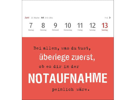 Typo-Sprüche-Kalender Postkartenkalender