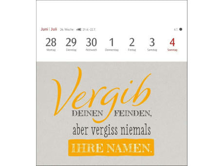 Typo-Sprüche-Kalender Postkartenkalender