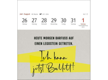 Typo-Sprüche-Kalender Postkartenkalender