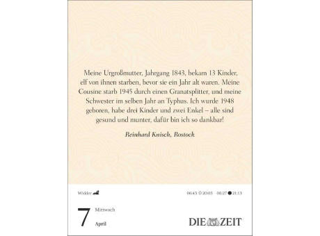 Was mein Leben reicher macht Tagesabreißkalender