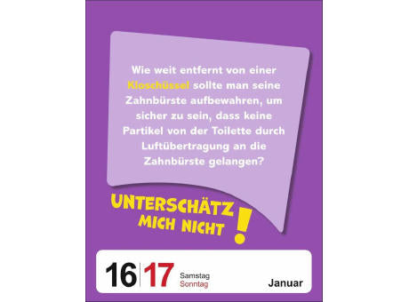 Was schätzt du denn? Tagesabreißkalender
