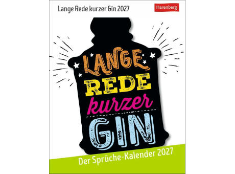Lange Rede kurzer Gin Tagesabreißkalender