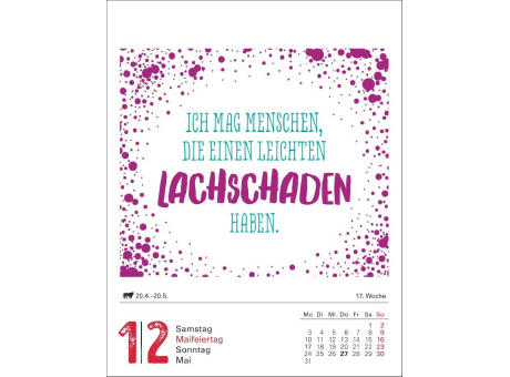 Lange Rede kurzer Gin Tagesabreißkalender