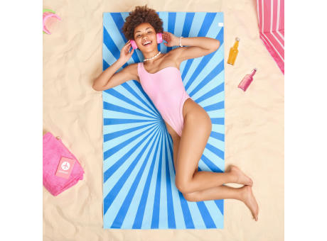R-PET-Schnelltrocknungs-Strandtuch 100 × 180 cm, Sublimationsdruck