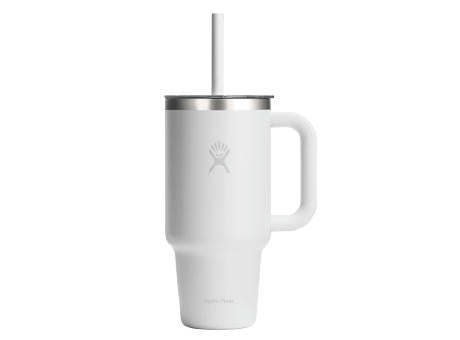 Hydro Flask 32 OZ TRAVEL TUMBLER CLEAR LID WHITE