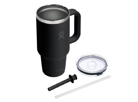 Hydro Flask 32 OZ TRAVEL TUMBLER CLEAR LID BLACK