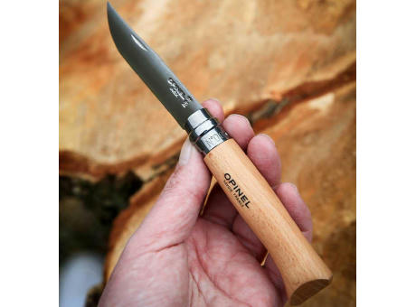 Opinel Inox No 08 Taschenmesser in einer Gürteletui