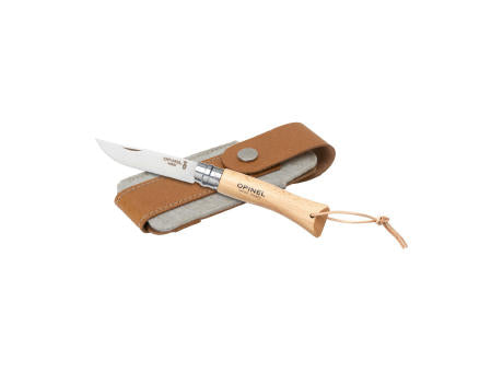 Opinel Inox No 07 Taschenmesser in einer Gürteletui