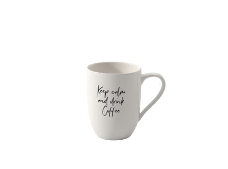 Statement Becher mit Henkel Keep calm and drink c.
