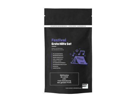 Festival Erste Hilfe Set Doypack schwarz