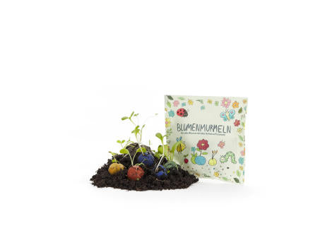 Blumenmurmeln im Siegelrandbeutel