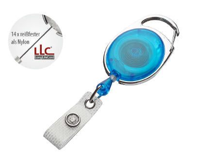 Ausweisjojo 1025 LongLifeCord blau transparent
