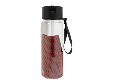 RPET Trinkflasche mit Handtuch Fitmax