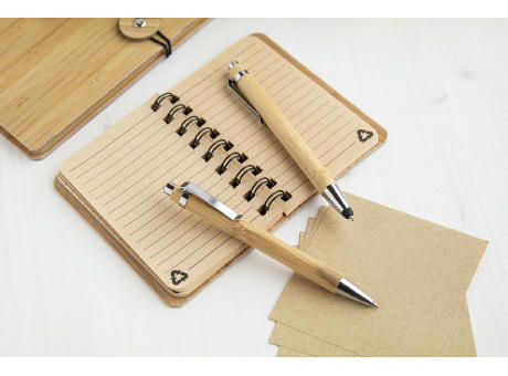 Touchpen mit Kugelschreiber aus Bambus Tashania