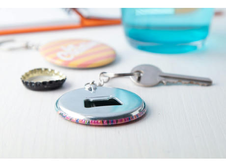 Button-Schlüsselanhänger KeyBadge Bottle