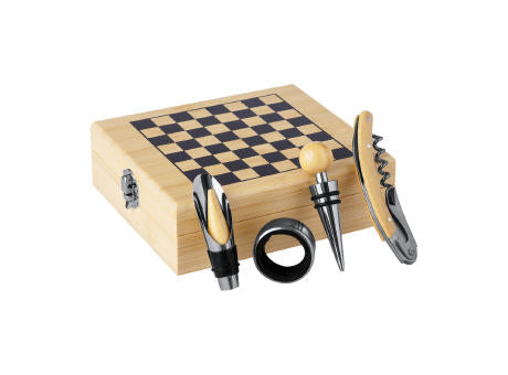 Schachspiel/Weinset Kaspar