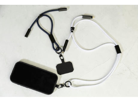 60W Lanyard mit Lade- und Datenkabel aus RPET HolCharge