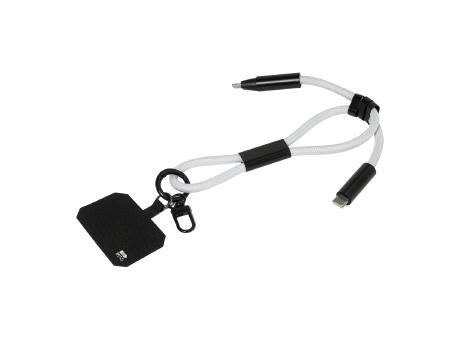 60W Handgelenkband mit Lade- und Datenkabel aus RPET CuffCharge