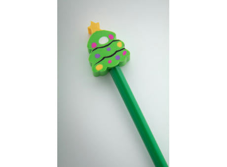 Bleistift mit Weihnachtsfigur, Weihnachtsbaum Ramsvika