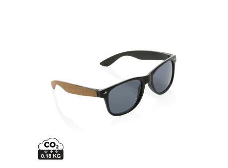 Sonnenbrille aus GRS recyceltem PC-Kunststoff mit Kork