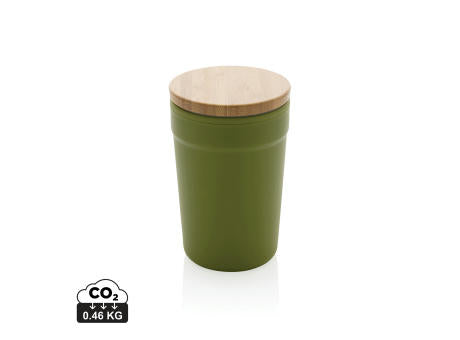 GRS rPP-Becher mit Bambusdeckel
