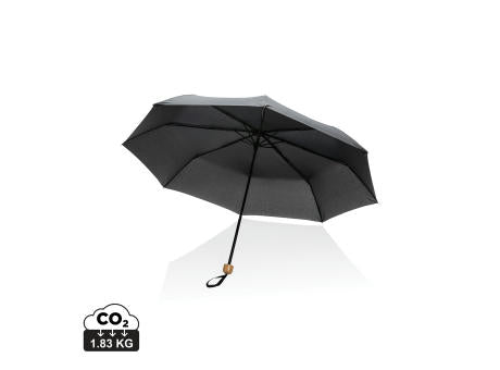 20.5" Impact AWARE™ RPET 190T Pongee Bambus Mini-Schirm
