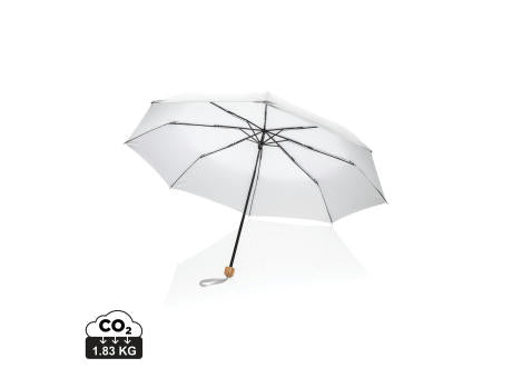 20.5" Impact AWARE™ RPET 190T Pongee Bambus Mini-Schirm
