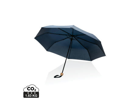 20.5" Impact AWARE™ RPET 190T Pongee Bambus Mini-Schirm