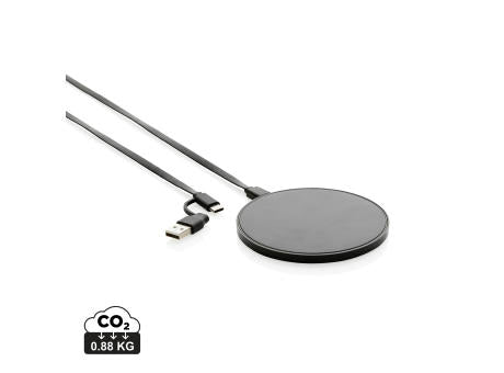 10W Wireless Charger aus RCS Standard recyceltem Kunststoff