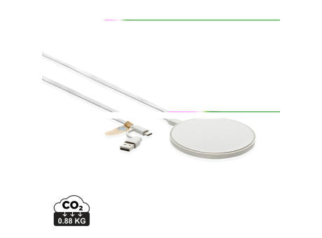10W Wireless Charger aus RCS Standard recyceltem Kunststoff