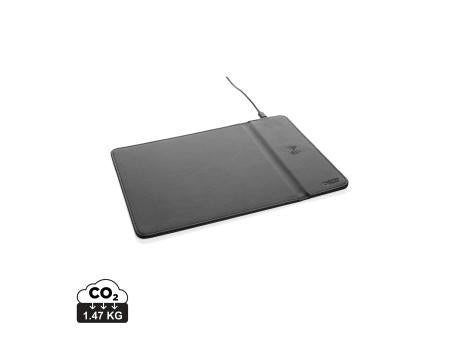 Swiss Peak RCS recyceltes 10W Wireless-Charging PU Mauspad