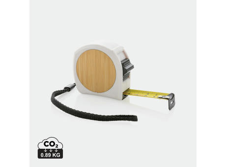 5m/19mm Maßband aus RCS recycelt. Kunststoff & Bambus