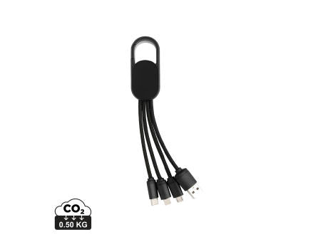 4-in-1 Kabel mit Karabiner-Clip