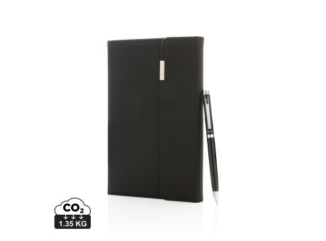 Swiss Peak Deluxe A5 Notizbuch mit Stift