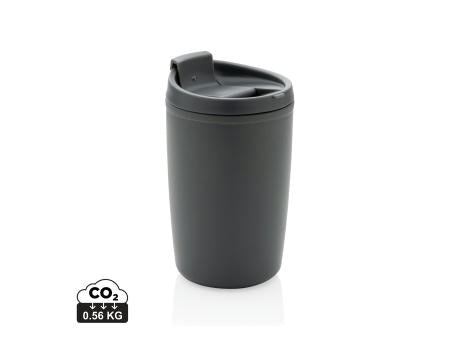 GRS recycelter PP-Becher mit Flip-Deckel