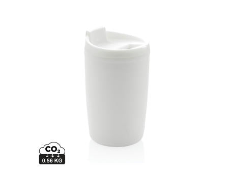 GRS recycelter PP-Becher mit Flip-Deckel