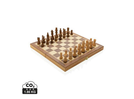 Faltbares Schachspiel aus Holz