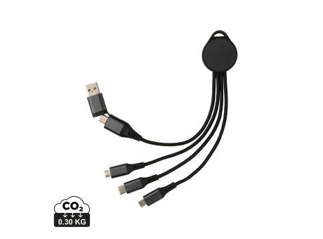 Terra 6-in-1-Ladekabel aus RCS recyceltem Aluminium