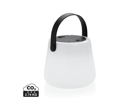 SolarGlow Außenleuchte aus RCS rec. Kunststoff mit USB-Lampe