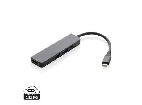 Terra Hub aus RCS recyceltem Aluminium mit HDMI-Input