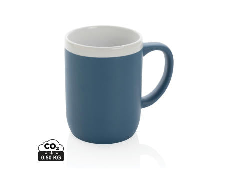 Keramiktasse mit weißem Rand, 300ml