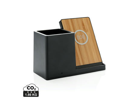 Ontario 10W Wireless Charger aus Bambus und RCS Kunststoff