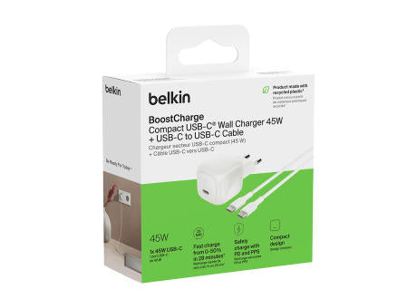 Belkin 45W USB PD Wall Charger with PPS and Cable
