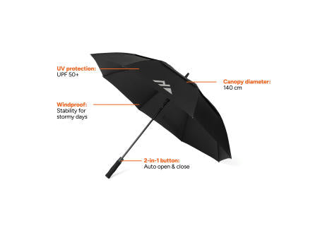 Nordic Drift Trail 27" AWARE™ RPET Sturm-Schirm mit UPF 50+