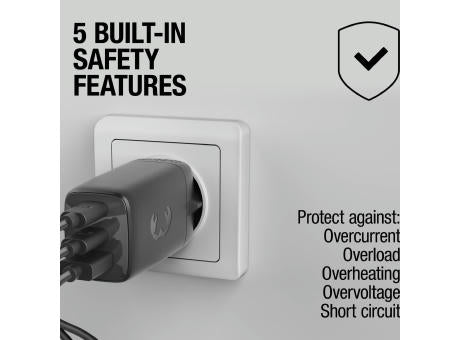 Fresh 'n Rebel 67W Laptop-Ladegerät GaN USB-C und USB-A